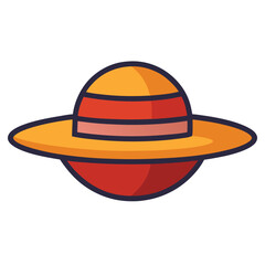 colorful hat vector image on white background 