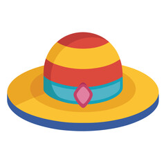 colorful hat vector image on white background 