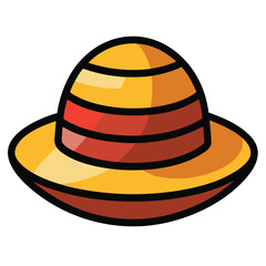colorful hat vector image on white background 