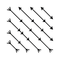 black silhouettes of crutches