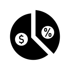 Icon a dividends, isolated against a clean background.