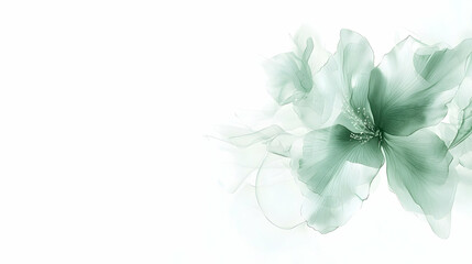 Elegant sage green floral design on white background, perfect for wedding invitations or website banners