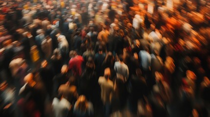 Fototapeta premium Dynamics of a big city – abstraction of a crowd