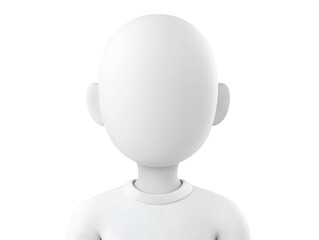 Highly detailed 3d render of a man in white shirt for digital design and visualization projects
