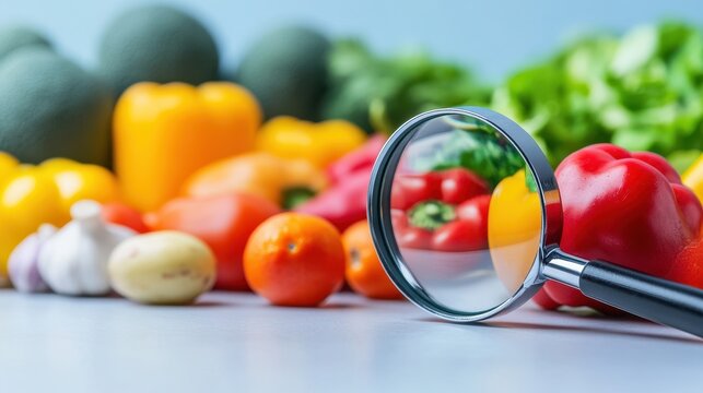 Navigating Nutritional Facts: Magnifying Glass Analyzing Food Labels for Healthier Living