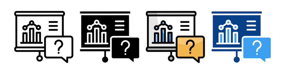 Question Icon Set Multiple Style Collection