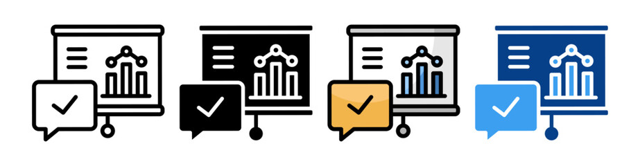 Answer Icon Set Multiple Style Collection