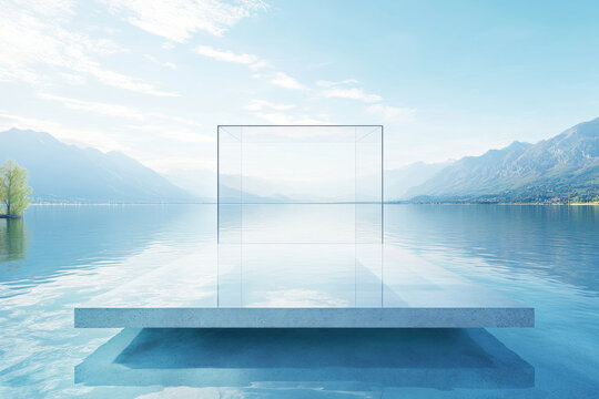 The stage is made of glass