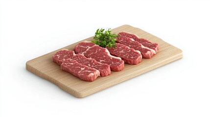Wooden board with meat - traditional cuisine