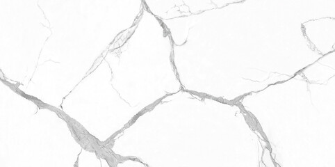 Carrara Statuario white marble background, polished marble with clean and clear gray streaks, and unique and intricate veining patterns for ceramic tile printing design.