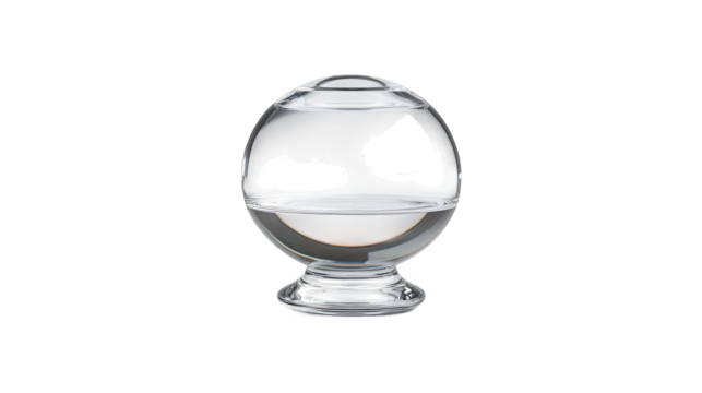 Glass globe with blue green gradient, a transparent world orb reflecting global harmony and environmental beauty of earth