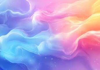 Fototapeta premium Dreamy abstract background with soft swirling waves in pastel colors creating a tranquil and ethereal atmosphere for artistic designs and projects
