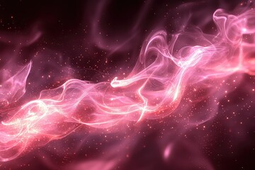 Fototapeta premium Ethereal pink and purple smoke swirling gracefully against a dark background, creating a mystical ambiance