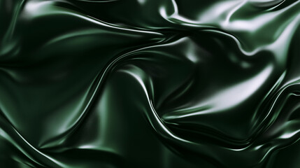 Fototapeta premium elegant green silk fabric background with smooth folds, perfect for luxury branding, fashion design, and textile presentations
