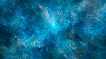 Fototapeta premium Blue Nebula Cosmic Cloud Formation, Space Background, Energy, Universe, Design