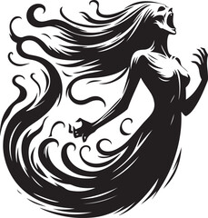 Banshee wraith vector illustration