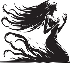 Banshee wraith vector illustration