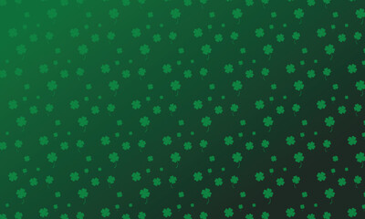 St Patricks day background design of shamrock leaves vector illustration