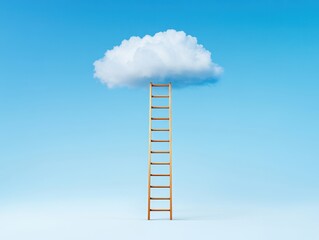 Ascending Ambitions: Ladder Reaching into the Clouds of Mystery