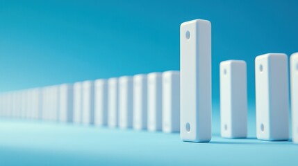 Standing Strong: Unique Domino Defying Conformity and Embracing Individuality