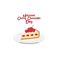 vector graphic of Cherry Cheesecake Day ideal for Cherry Cheesecake Day celebration
