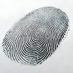 fingerprint on white background