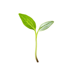 Obraz premium Fresh growth showcasing vibrant green leaves