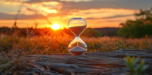 Switching from 2025 to 2026 with a sand timer on the desk. Planning, setting goals, motivating, resetting the timer, and considering celebration ideas