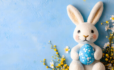 easter card, easter bunny with eggs, easter eggs and flowers, easter eggs in a basket, easter eggs and flowers on a white background, easter wall paper and background for social media