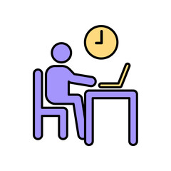 Icon a overtime, isolated against a clean background.
