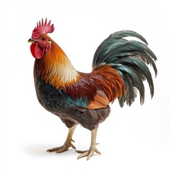 Colorful Rooster with Vibrant Feathers
