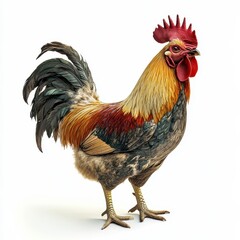 Fototapeta premium Colorful Rooster with Vibrant Feathers