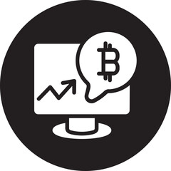 cryptocurrency glyph icon