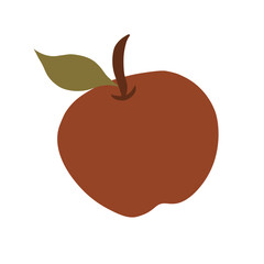 vector illustration of a red apple