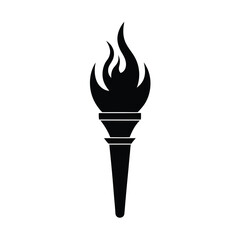 vector illustration of a burning torch