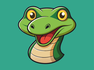 green snake cartoon