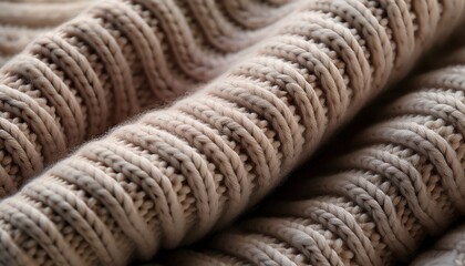 A close-up of a knitted fabric, highlighting the intricate stitch patterns and soft texture. The detailed loops and fibers create a cozy, warm feel, perfect for winter and handmade craftsmanship theme