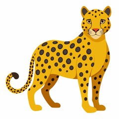 leopard illustration on white background