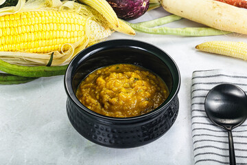 Vegan cuisine - Indian soup daal