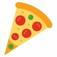 pizza illustration on white background