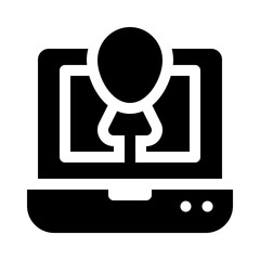 virtual celebrations glyph icon