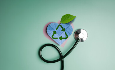 World Environmental Concepts. Health Care of a Nature go with a Renewable and Eco-friendly Lifestyle