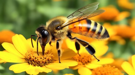 Fototapeta premium Cutting-edge robotic pollinators in gardens, with their intricate designs, are enhancing both biodiversity and agricultural productivity