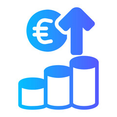 Euro gradient icon