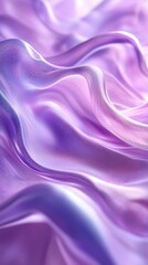 Fototapeta premium Elegant, flowing purple fabric resembles soft waves, illuminated by gentle light in a serene setting