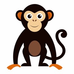 monkey illustration on white background