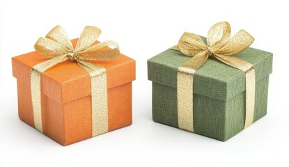 Obraz premium Colorful gift boxes with golden ribbons