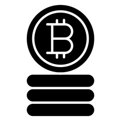 Bitcoin Glyph Icon
