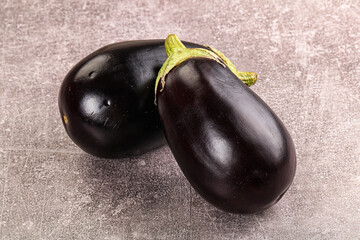 Raw ripe organic eggplant vegetable