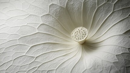 Obraz premium Intricately folded paper lotus layers, displaying delicate textures and depth, stand out against a crisp white background